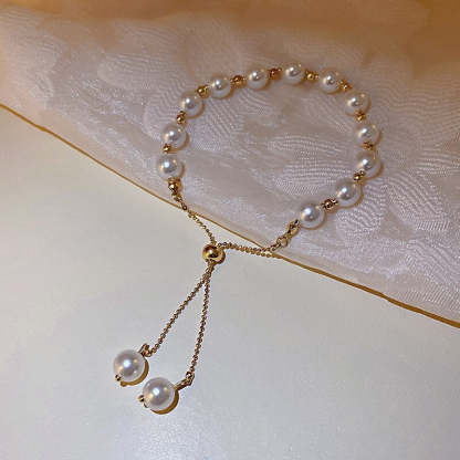 Elegant Akoyaa Pearl 18k Gold Plated Bracelet | Mix Mix Style [Hot Seller]-Mix MIx Style