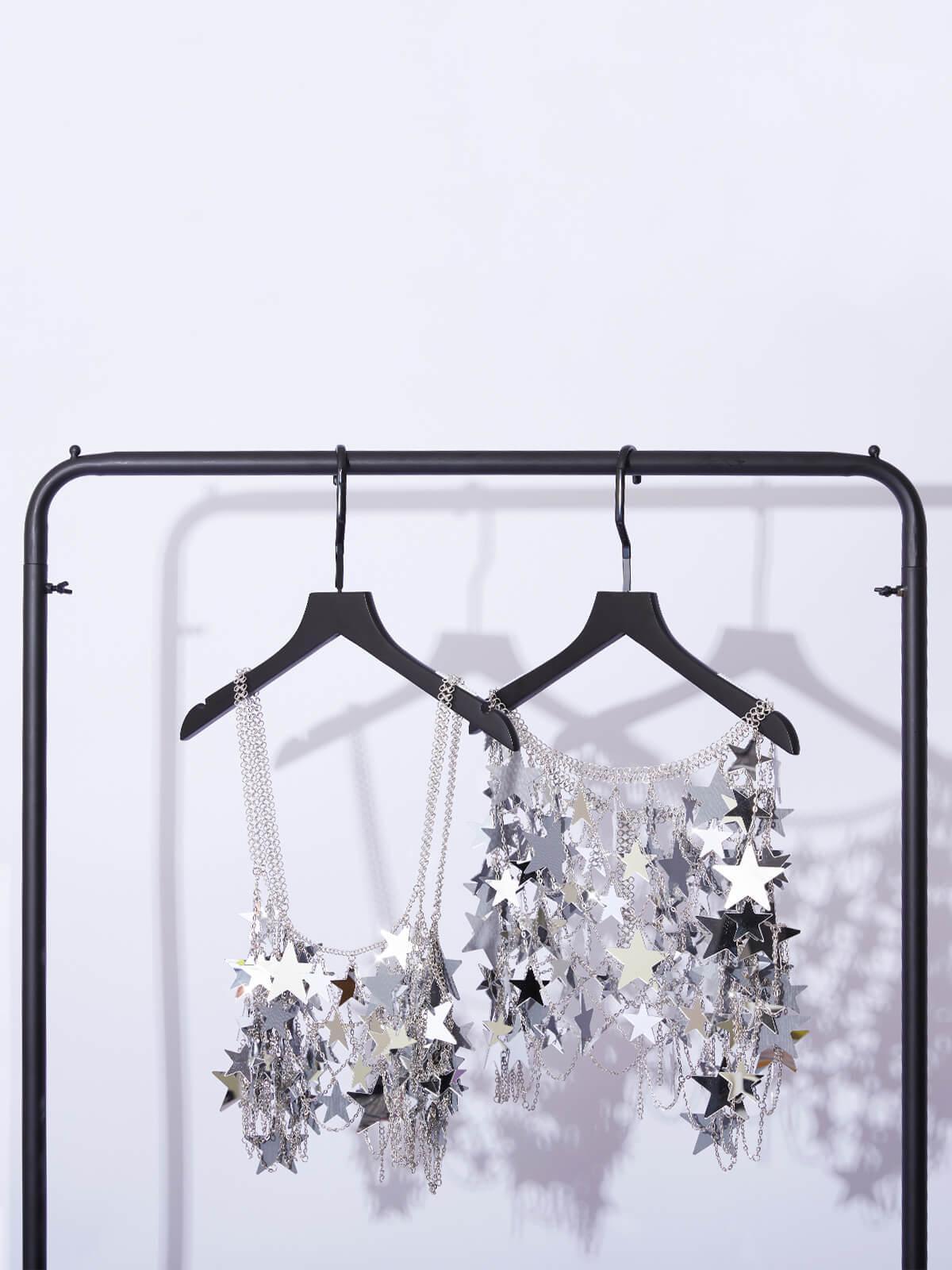 Ellis Star Chainmail Top In Silver-Mix MIx Style