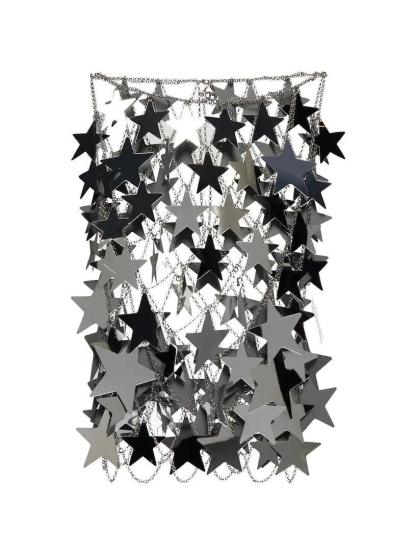 Ellis Star Chainmail Skirt In Silver-Mix MIx Style