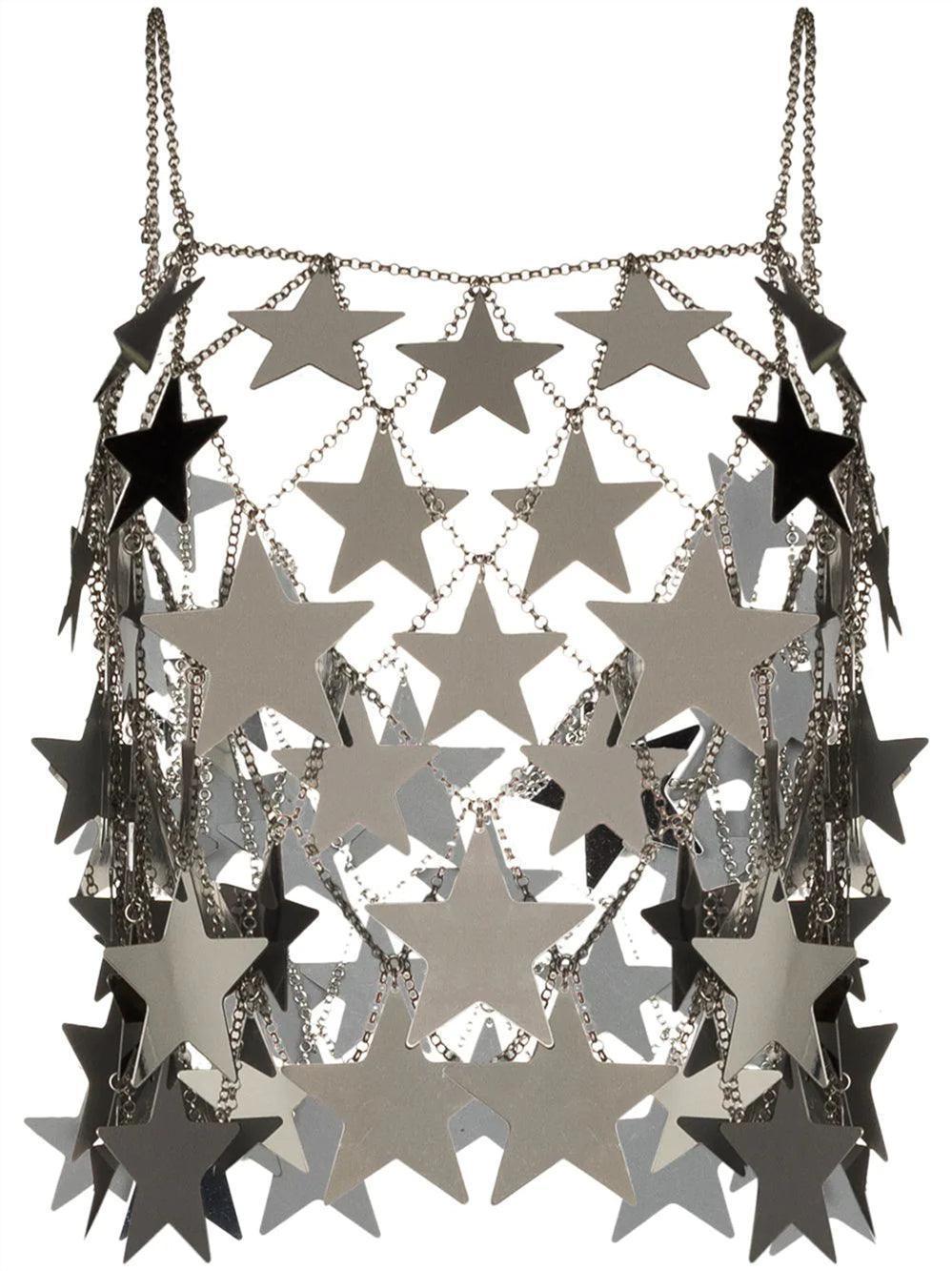 Ellis Star Chainmail Top In Silver-Mix MIx Style