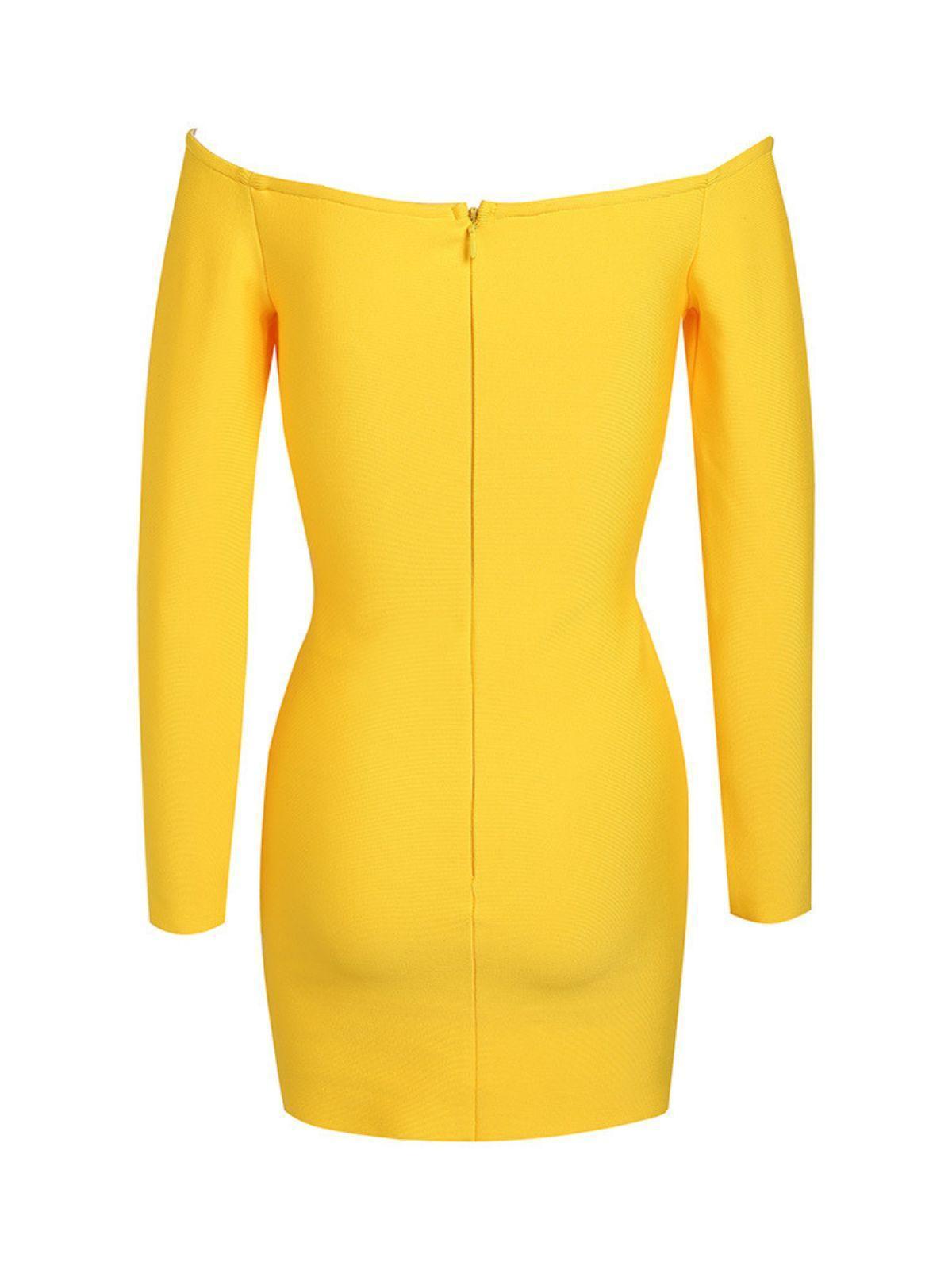 Emme Off Shoulder Cutout Bandage Dress-Mix MIx Style