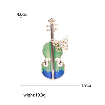 Enameled Butterfly Violin 2 Color Party Office Party Banquet Pin Brooch Gift | Mix Mix Style [Hot Seller]-Mix MIx Style