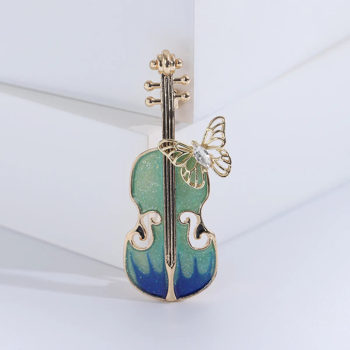 Enameled Butterfly Violin 2 Color Party Office Party Banquet Pin Brooch Gift | Mix Mix Style [Hot Seller]-Mix MIx Style