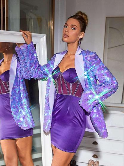 Etoile Sequin Blazer-Mix MIx Style