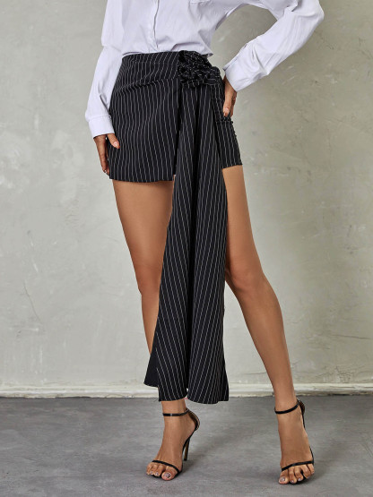 Eufemia Rose Draped Stripe Skirt-Mix MIx Style