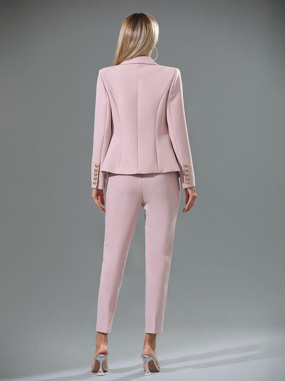 Eugenie Blazer Set In Pink-Mix MIx Style