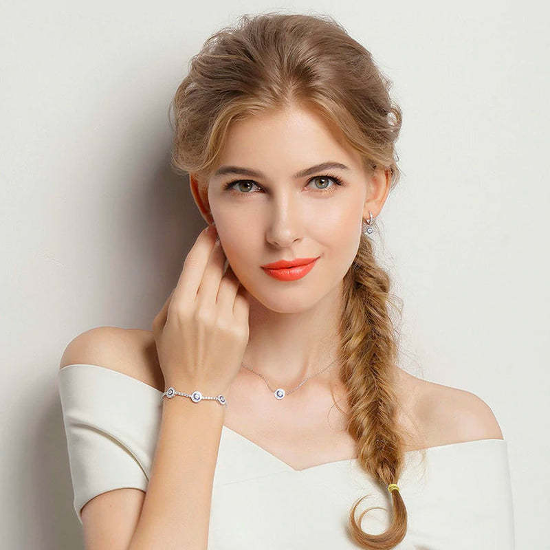 Dazzling Symbolic Evil Eye Jewelry Set-Mix MIx Style