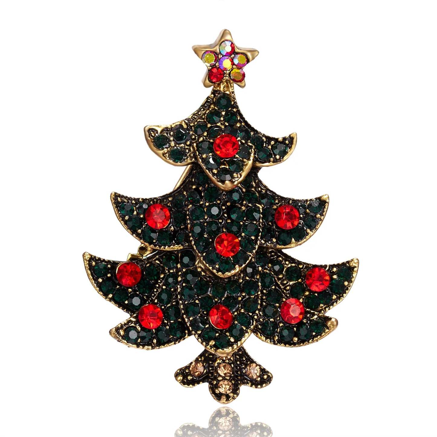 Christmas Tree Brooches Fashion Colorful Diamonds Xmas Gift Brooch Pins Accessories | Mix Mix Style [Hot Seller]-Mix MIx Style