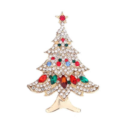 Christmas Tree Brooches Fashion Colorful Diamonds Xmas Gift Brooch Pins Accessories | Mix Mix Style [Hot Seller]-Mix MIx Style