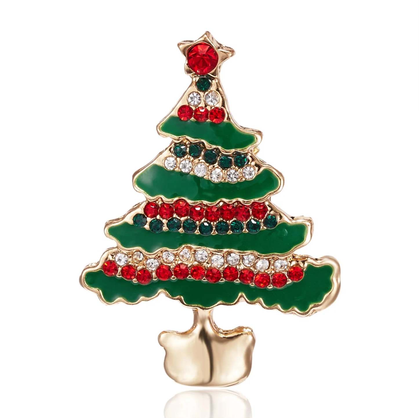 Christmas Tree Brooches Fashion Colorful Diamonds Xmas Gift Brooch Pins Accessories | Mix Mix Style [Hot Seller]-Mix MIx Style