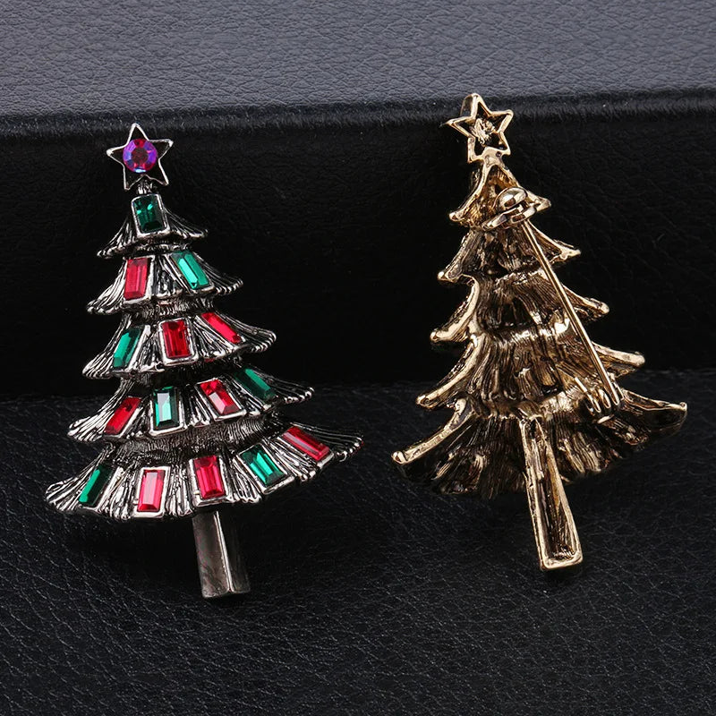 Christmas Tree Brooches Fashion Colorful Diamonds Xmas Gift Brooch Pins Accessories | Mix Mix Style [Hot Seller]-Mix MIx Style