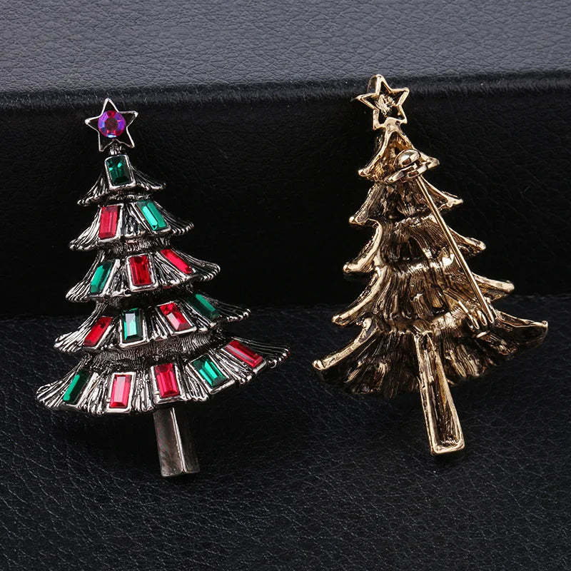 Christmas Tree Brooches Fashion Colorful Diamonds Xmas Gift Brooch Pins Accessories | Mix Mix Style [Hot Seller]-Mix MIx Style