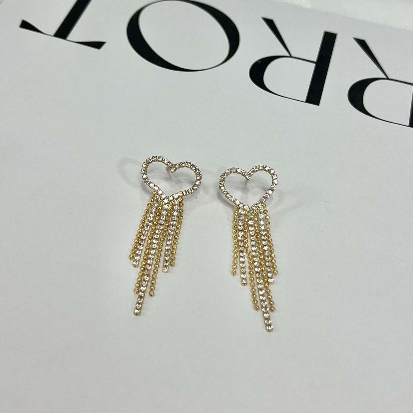 14K Gold Plated 925 Sterling Silver Tassel Long Pendant Earrings | Mix Mix Style [Hot Seller]-Mix MIx Style