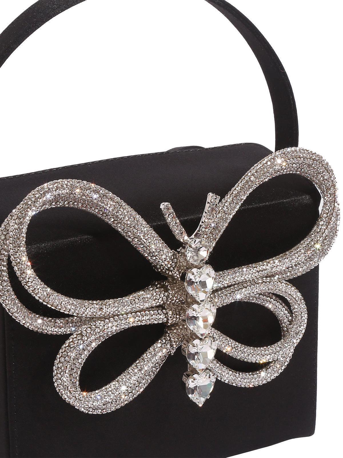 Fia Crystal Butterfly Clutch In Black-Mix MIx Style