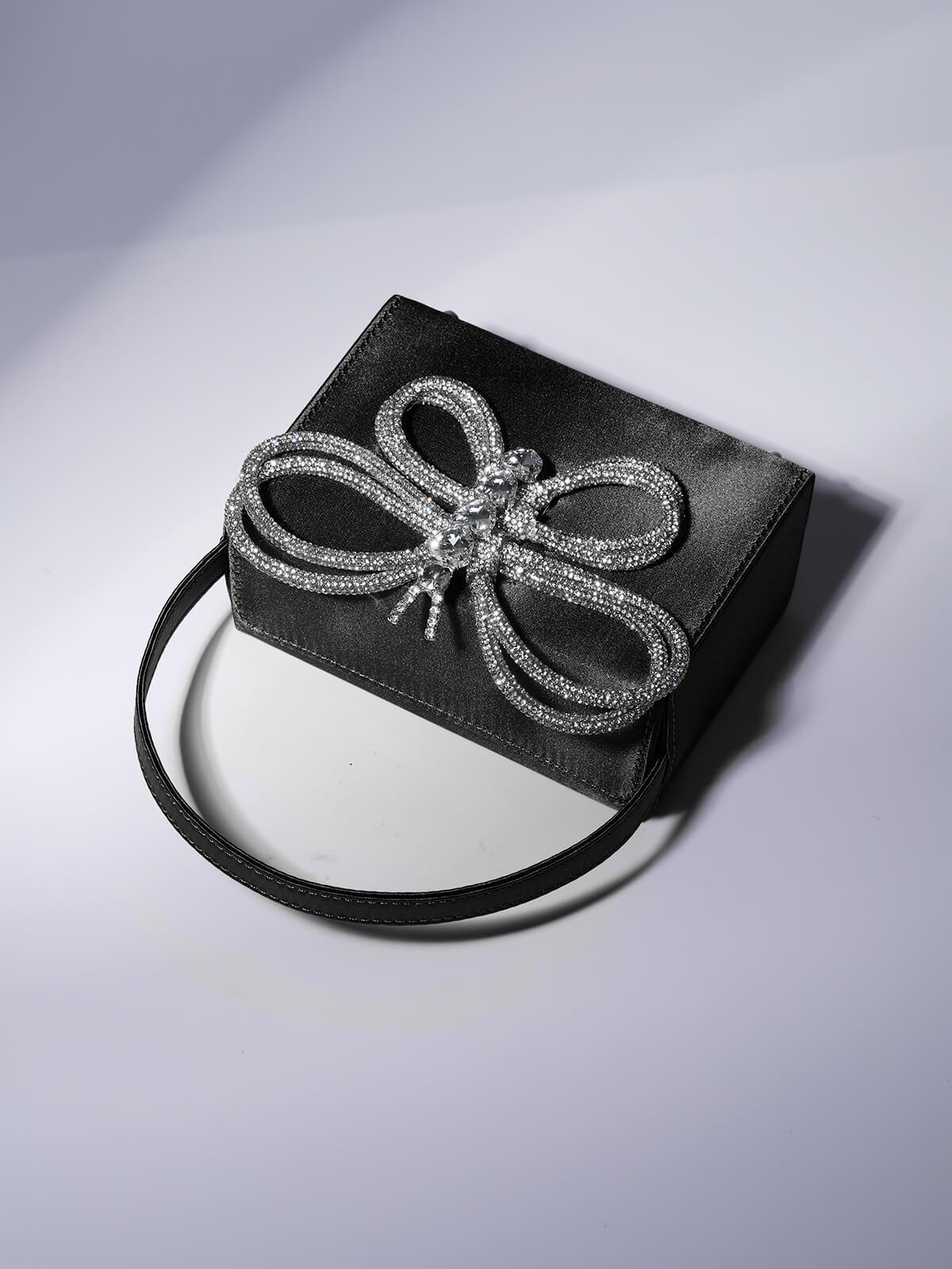 Fia Crystal Butterfly Clutch In Black-Mix MIx Style