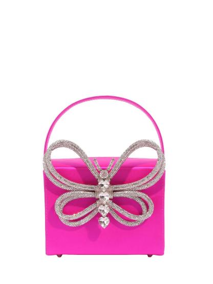 Fia Crystal Butterfly Clutch In Hot Pink-Mix MIx Style