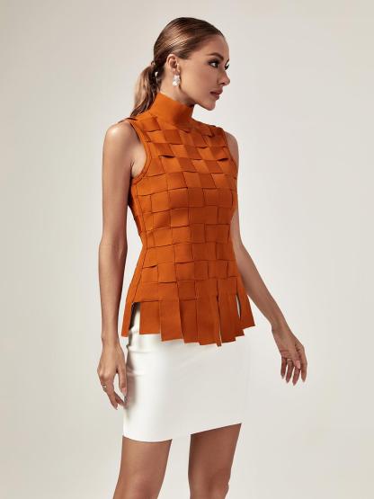 Frankie Plaid Trim Bandage Set-Mix MIx Style