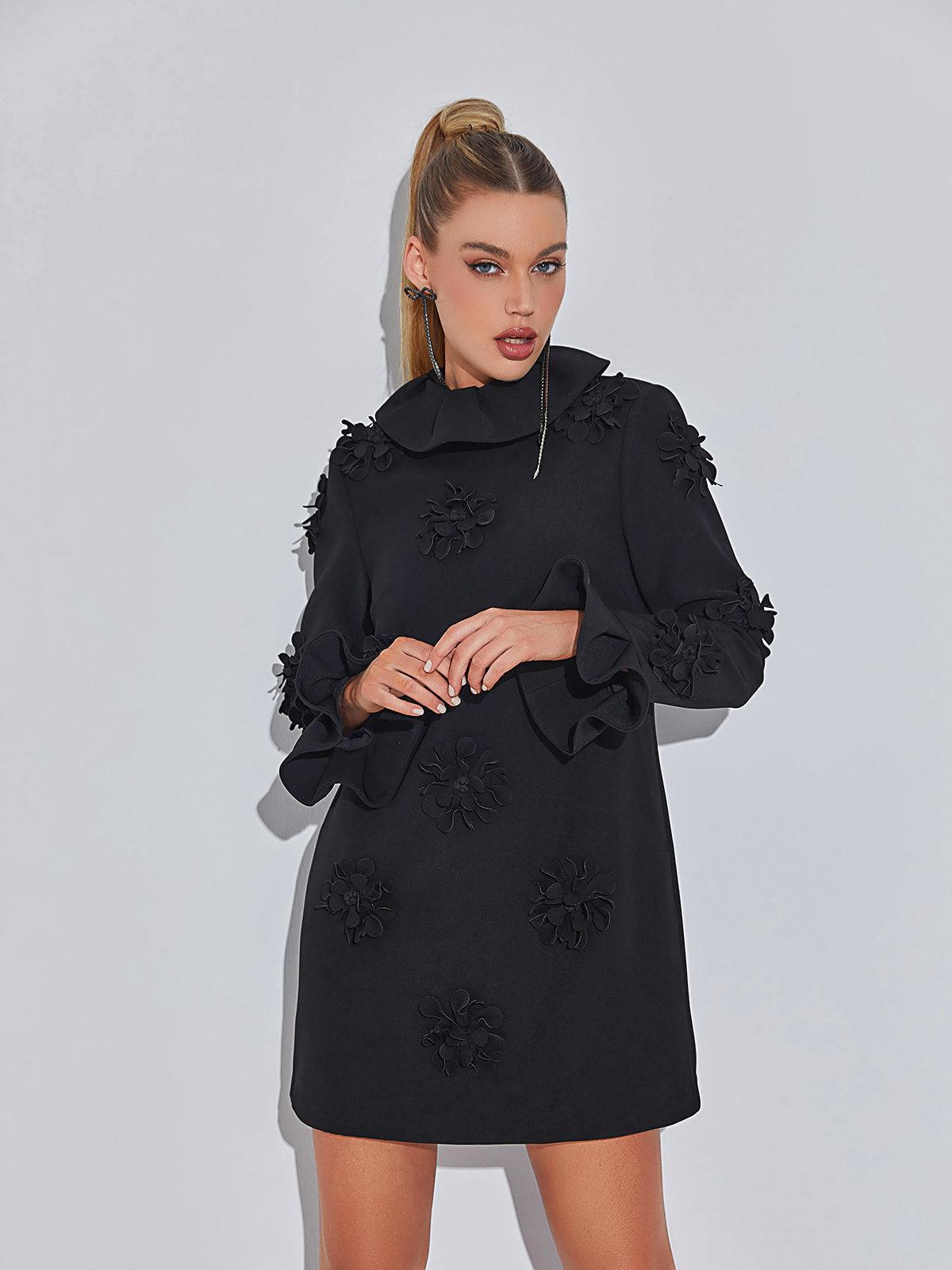 Ginny Floral Ruffle Mini Dress-Mix MIx Style