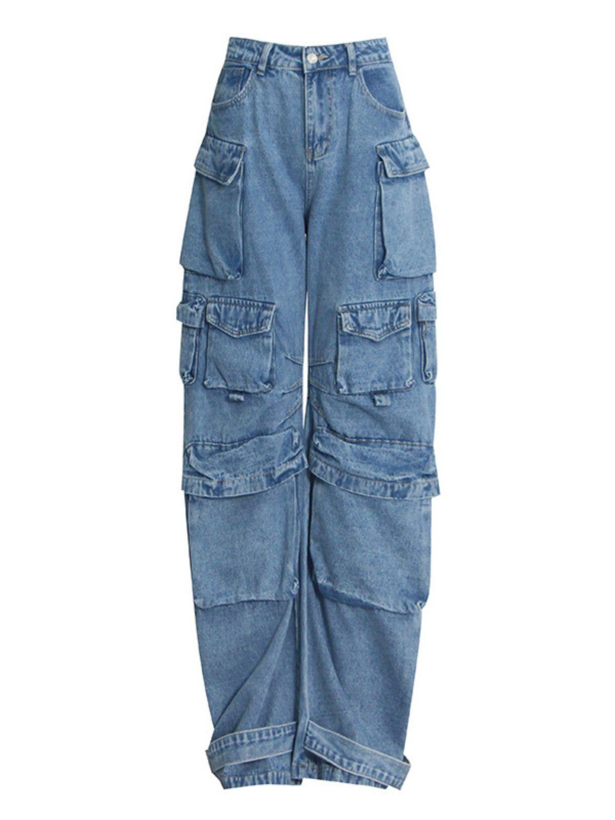 Giulia Denim Pants In Blue-Mix MIx Style
