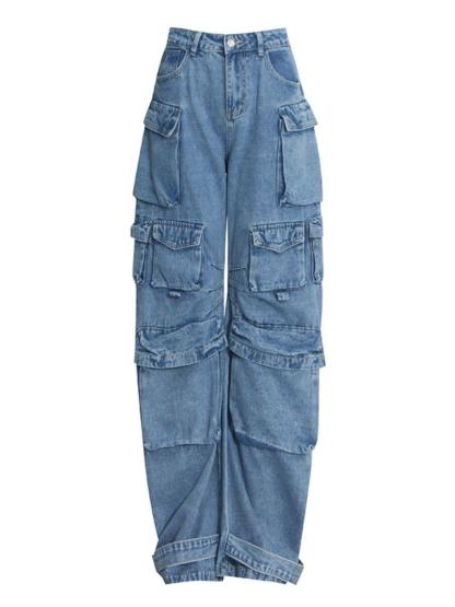 Giulia Denim Pants In Blue-Mix MIx Style