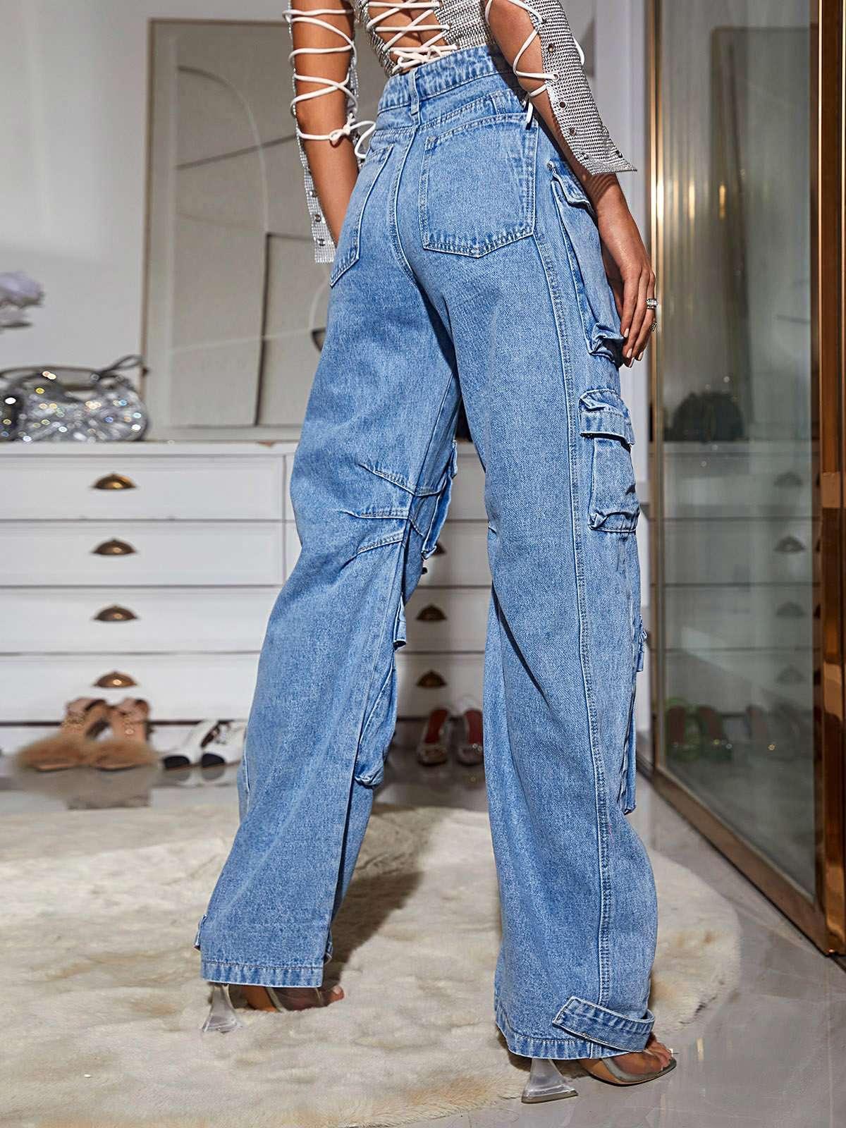 Giulia Denim Pants In Blue-Mix MIx Style