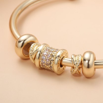 18k Gold Plated Adjustable  Cuff Bracelet with Moissanite Diamonds | Mix Mix Style [Hot Seller]-Mix MIx Style