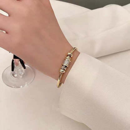 18k Gold Plated Adjustable  Cuff Bracelet with Moissanite Diamonds | Mix Mix Style [Hot Seller]-Mix MIx Style