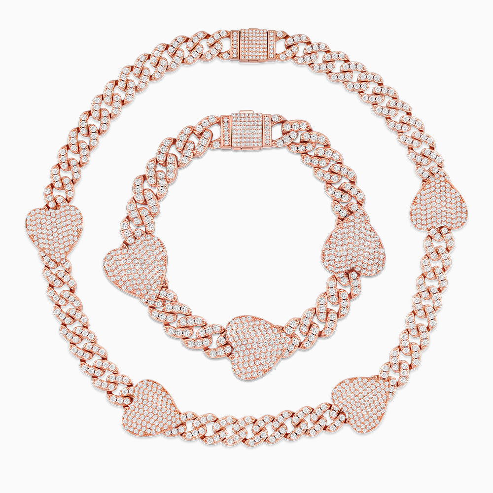 Grandeur Cuban Hearts Jewelry Set-Mix MIx Style