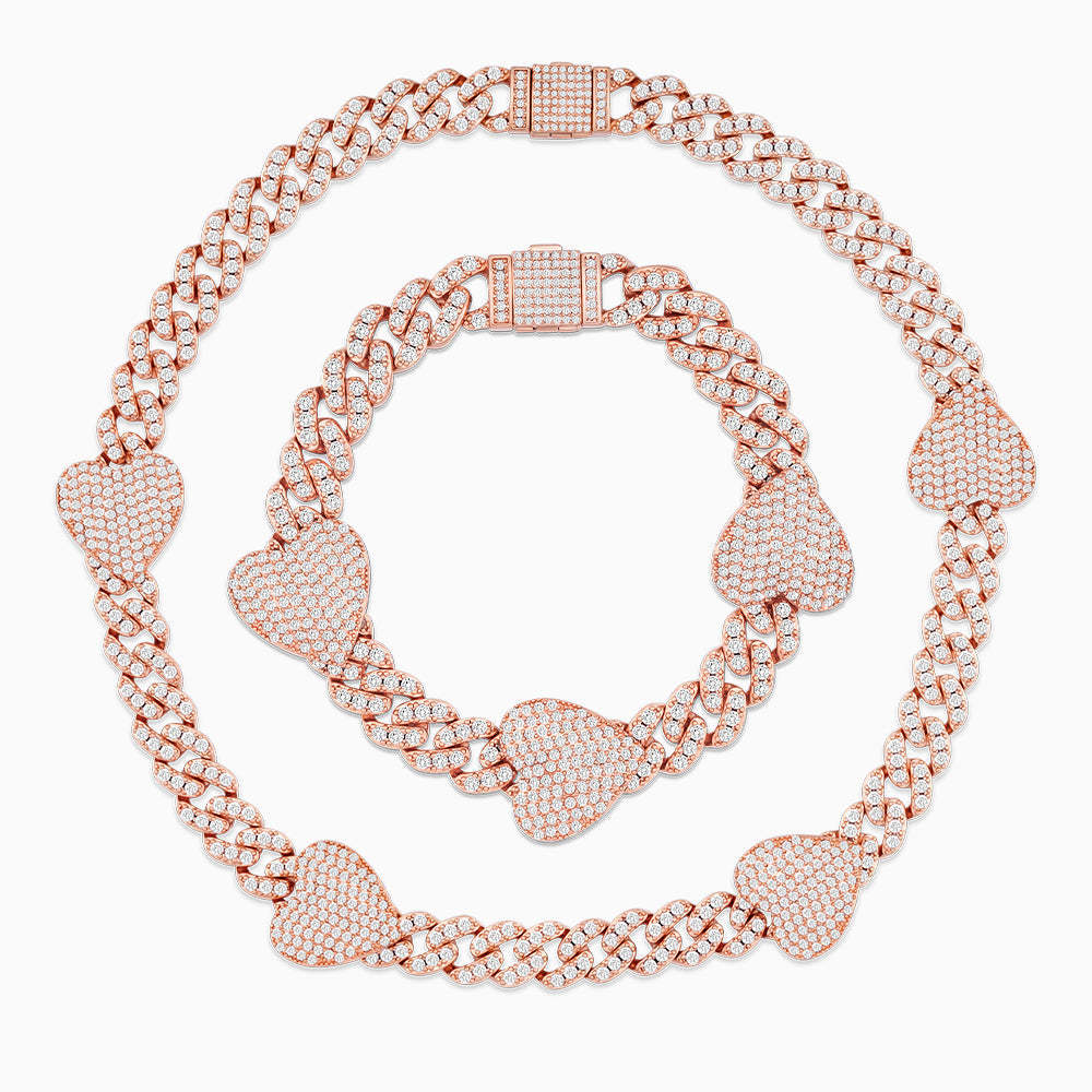 Grandeur Cuban Hearts Jewelry Set-Mix MIx Style