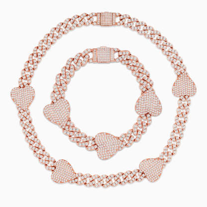 Grandeur Cuban Hearts Jewelry Set-Mix MIx Style