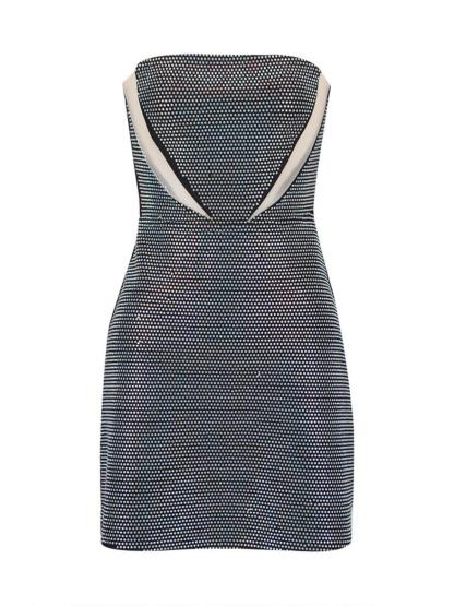 Silver Strapless Rhinestone Bandage Dress | Mix Mix Style [Hot Seller]-Mix MIx Style