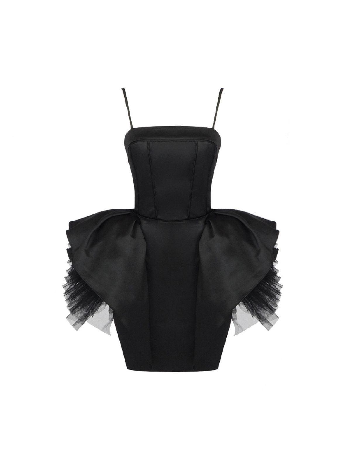 Gypsy Spaghetti Tulle Mini Dress-Mix MIx Style