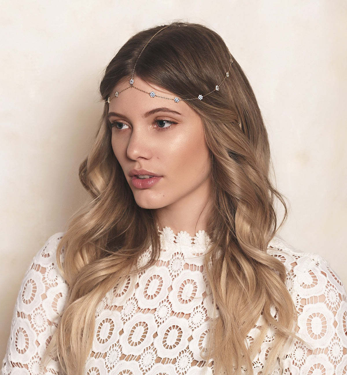 Fleur Dainty Crystal 18K Gold Plated Headpiece | Mix Mix Style [Hot Seller]-Mix MIx Style