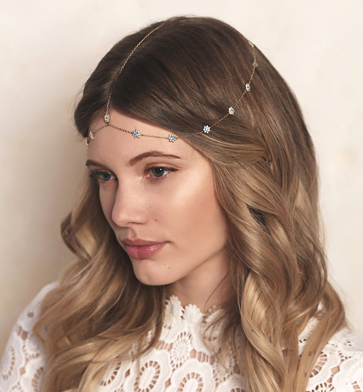 Fleur Dainty Crystal 18K Gold Plated Headpiece | Mix Mix Style [Hot Seller]-Mix MIx Style