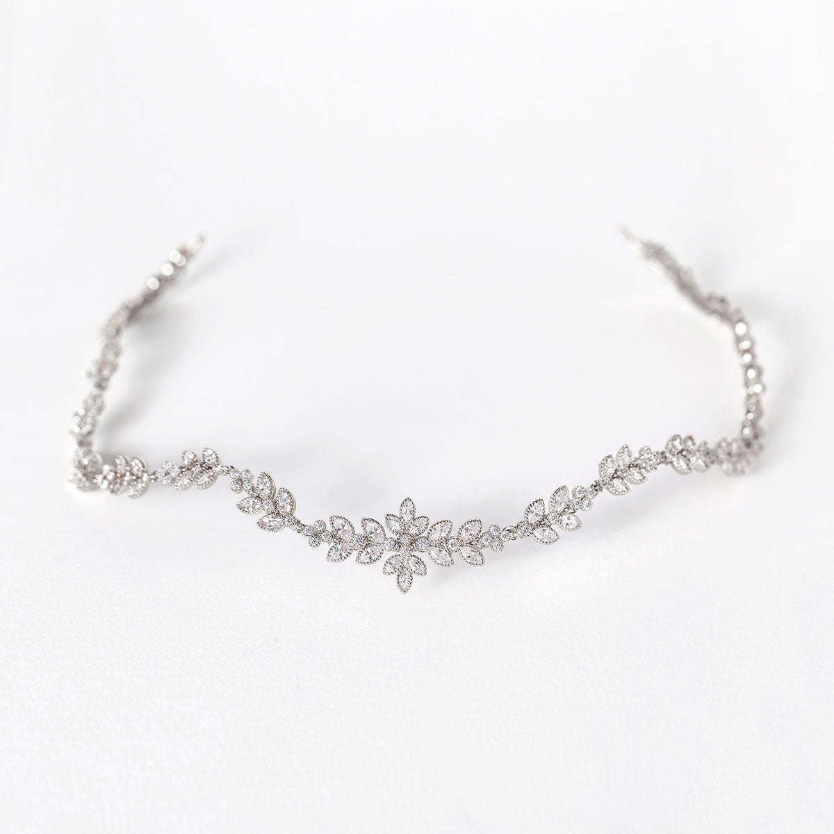 Boho Crystal Leaf 18K White Gold Hair Vine | Mix Mix Style [Hot Seller]-Mix MIx Style