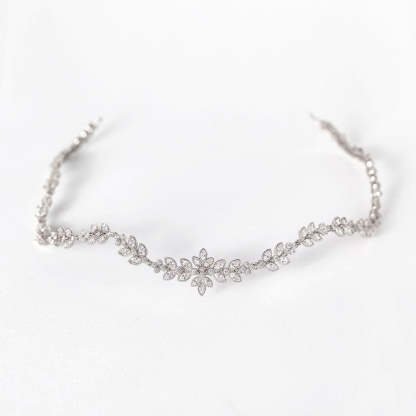 Boho Crystal Leaf 18K White Gold Hair Vine | Mix Mix Style [Hot Seller]-Mix MIx Style