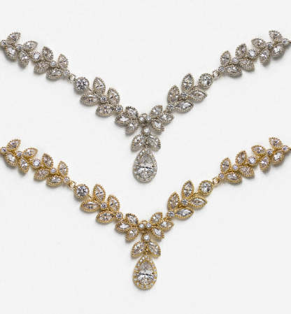 Boho Crystal Leaf Hair 18K White Gold Vine Halo | Mix Mix Style [Hot Seller]-Mix MIx Style