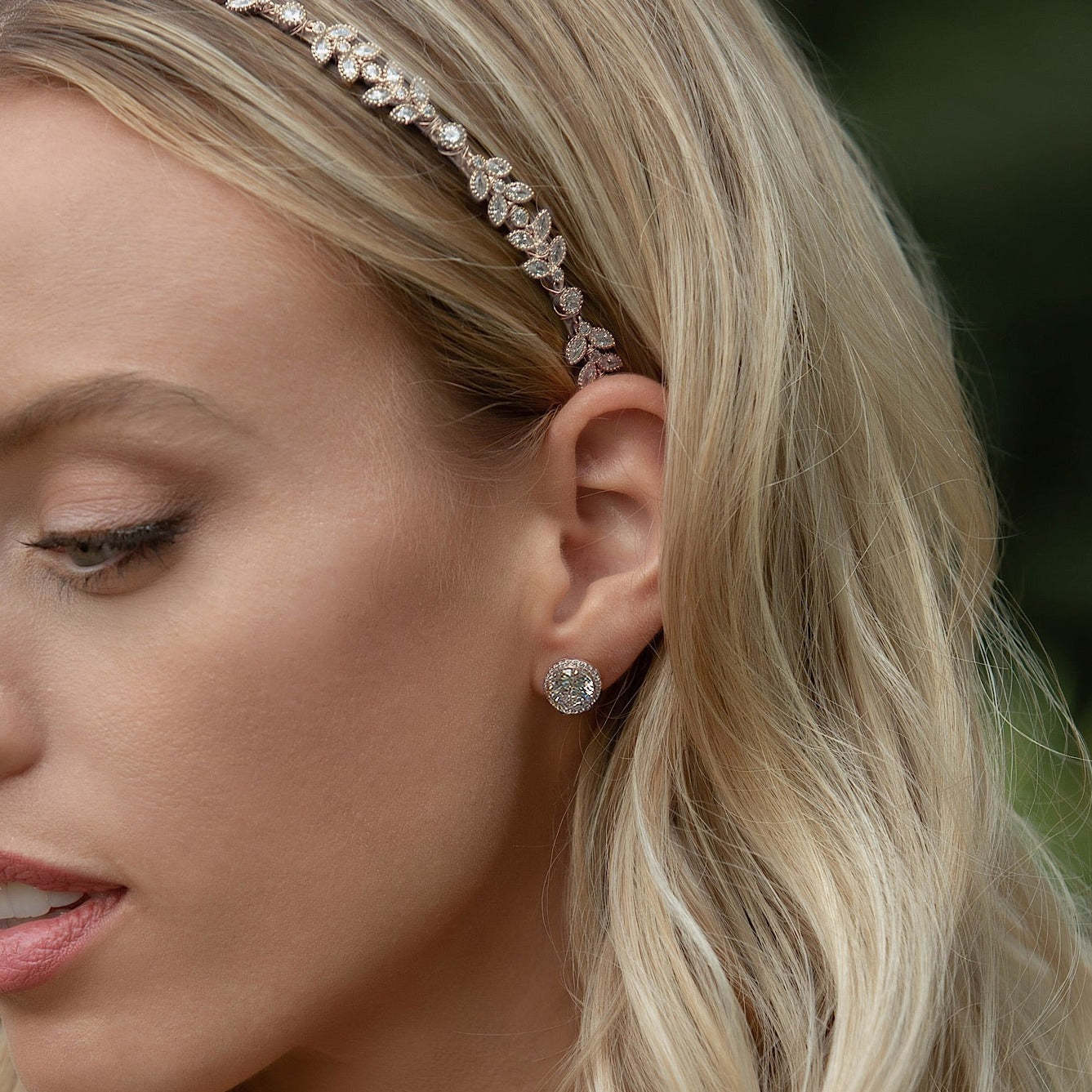 Round Moissanite Diamonds Stud 18K White Gold Earrings | Mix Mix Style [Hot Seller]-Mix MIx Style