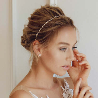 Perl Moissanite 14K Gold Plated Ear Jacket | Mix Mix Style [Hot Seller]-Mix MIx Style