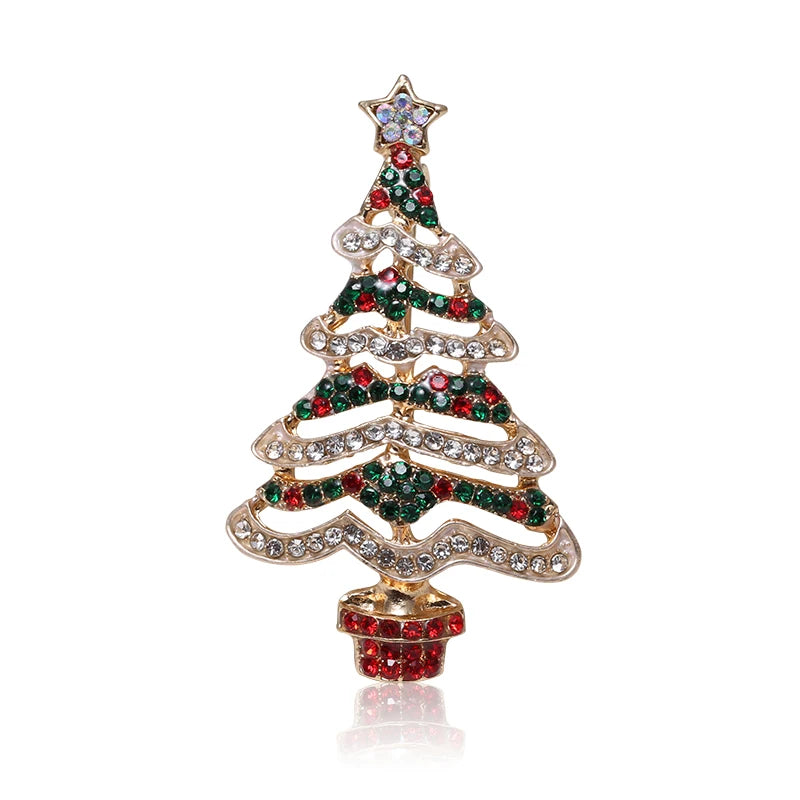 Original Christmas Diamonds Brooch Pin Gift Santa Tree Socks Snowman Gloves Garland | Mix Mix Style [Hot Seller]-Mix MIx Style