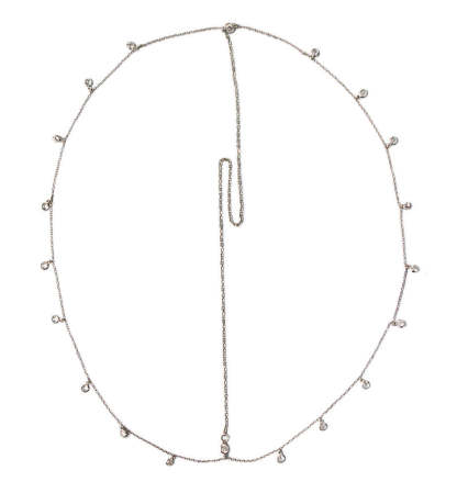 Crystal Dangle 18K White Gold Headpiece | Mix Mix Style [Hot Seller]-Mix MIx Style