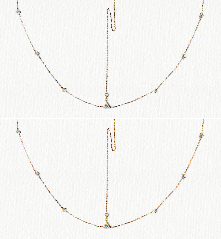Dainty Crystal 18K White Gold Headpiece | Mix Mix Style [Hot Seller]-Mix MIx Style