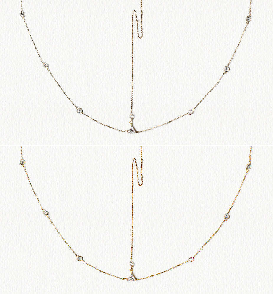 Dainty Crystal 18K White Gold Headpiece | Mix Mix Style [Hot Seller]-Mix MIx Style