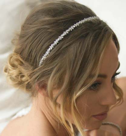 Fleur Crystal 18K White Gold Headband | Mix Mix Style [Hot Seller]-Mix MIx Style