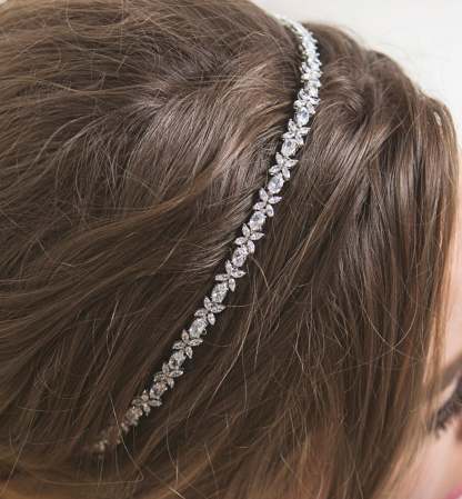 Fleur Crystal 18K White Gold Headband | Mix Mix Style [Hot Seller]-Mix MIx Style
