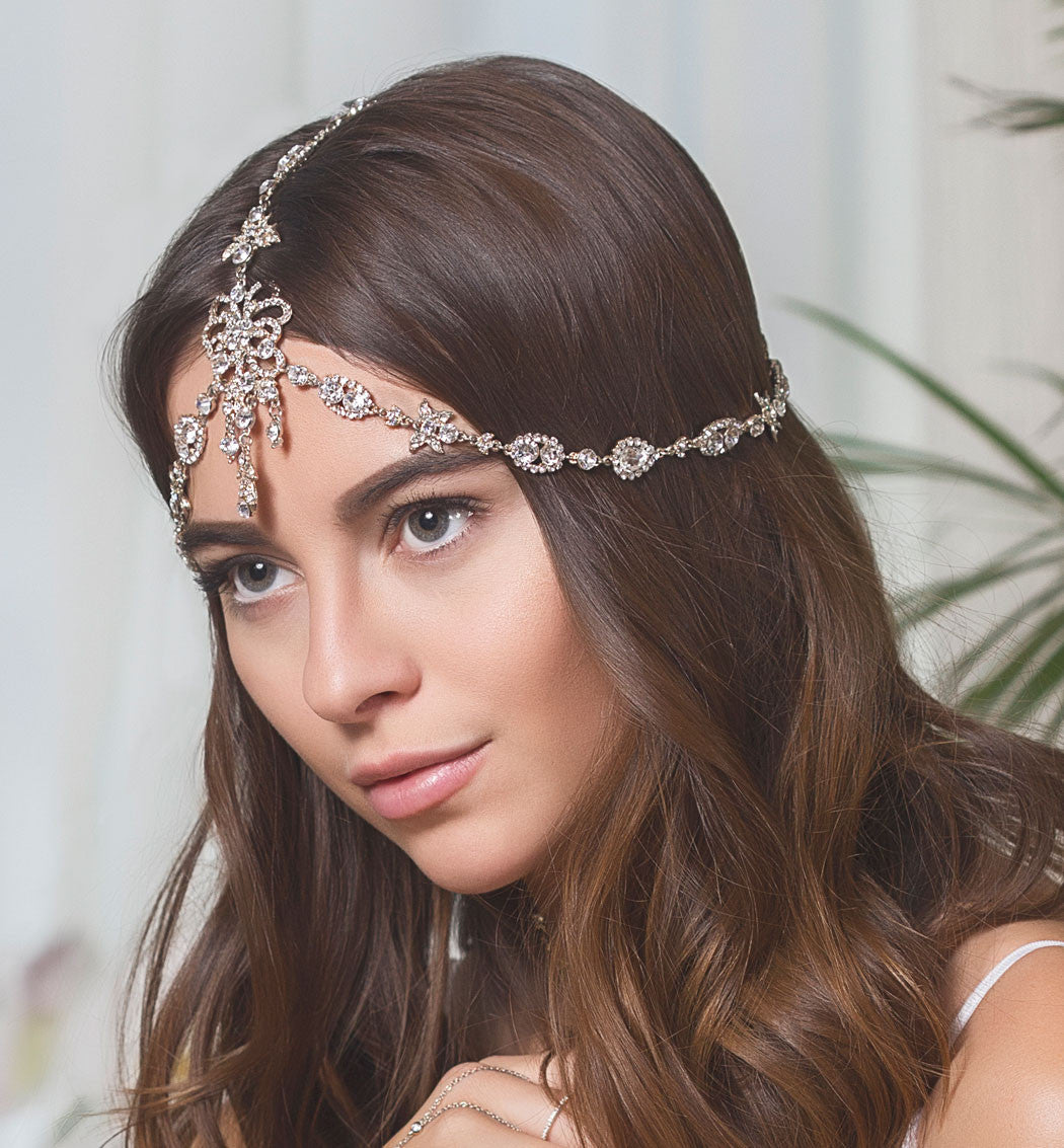 Moissanite 18K White Gold Headpiece | Mix Mix Style [Hot Seller]-Mix MIx Style