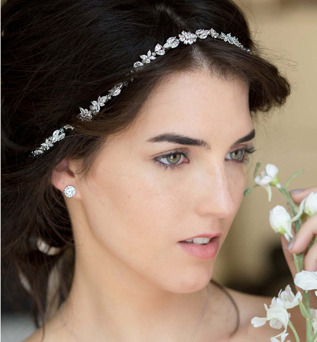 Fleur Crystal Headpiece with Ribbon Tie | Mix Mix Style [Hot Seller]-Mix MIx Style