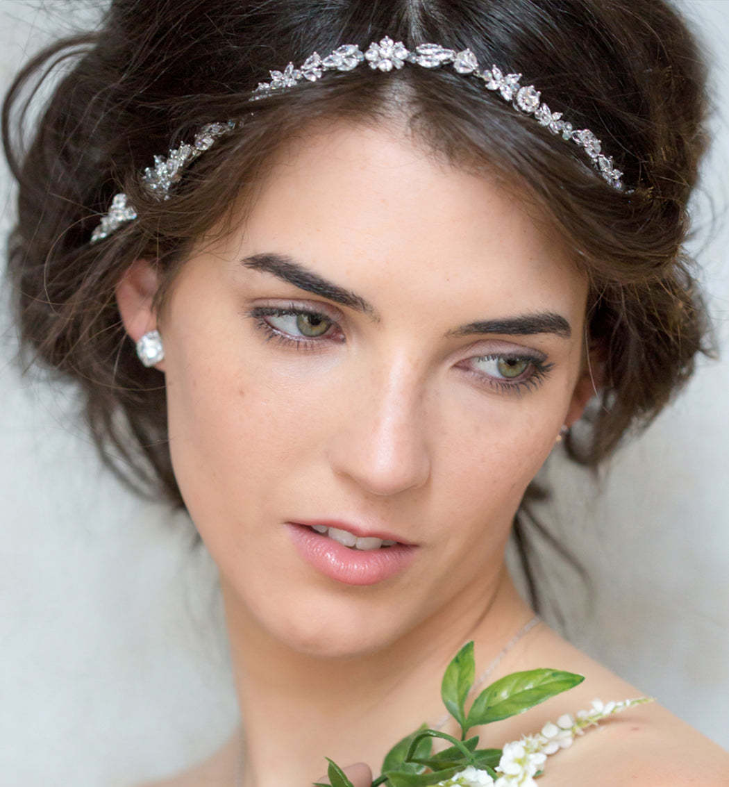 Fleur Crystal Headpiece with Ribbon Tie | Mix Mix Style [Hot Seller]-Mix MIx Style