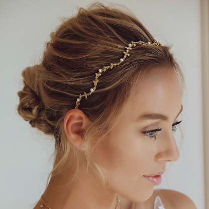 Pearl 18K Gold Plated Headband | Mix Mix Style [Hot Seller]-Mix MIx Style