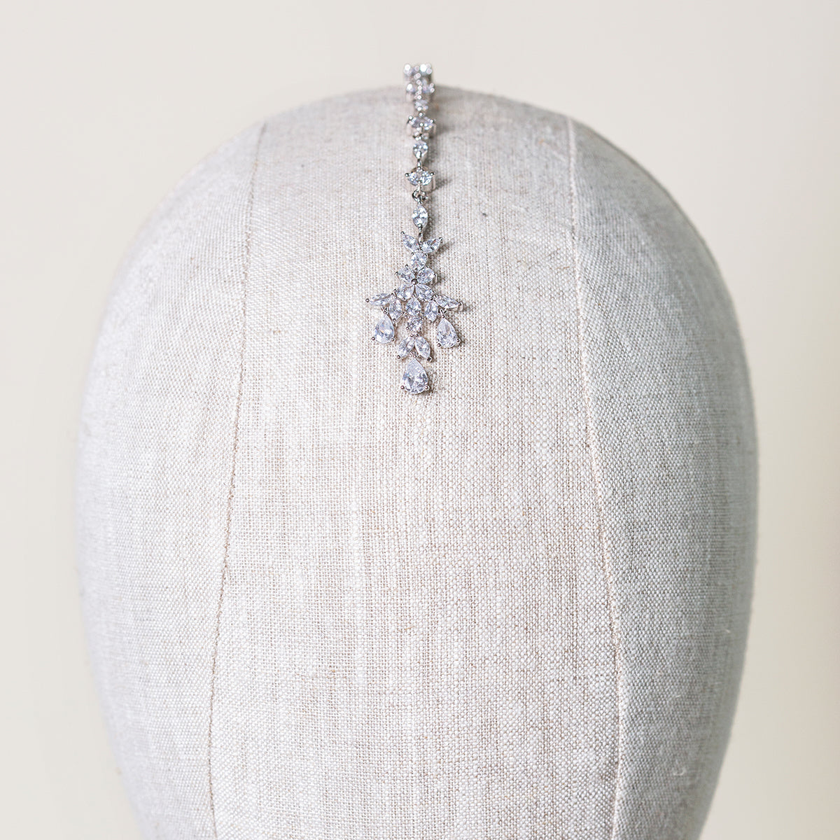 Marquise Maang 18K White Gold Tikka | Mix Mix Style [Hot Seller]-Mix MIx Style